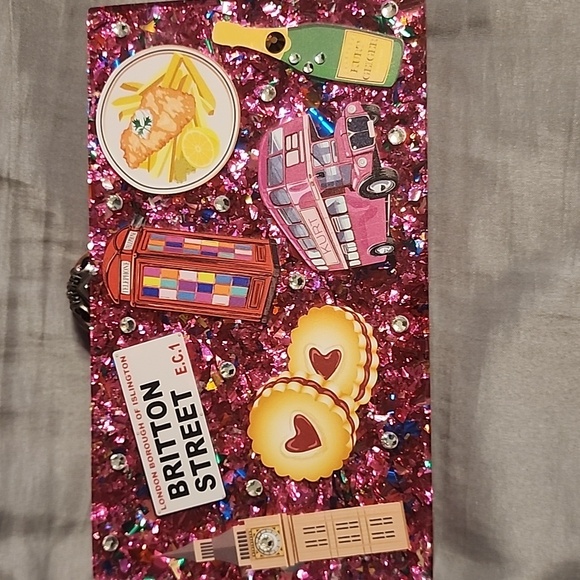 Kurt Geiger Pink Glitter Clutch - Picture 8 of 8